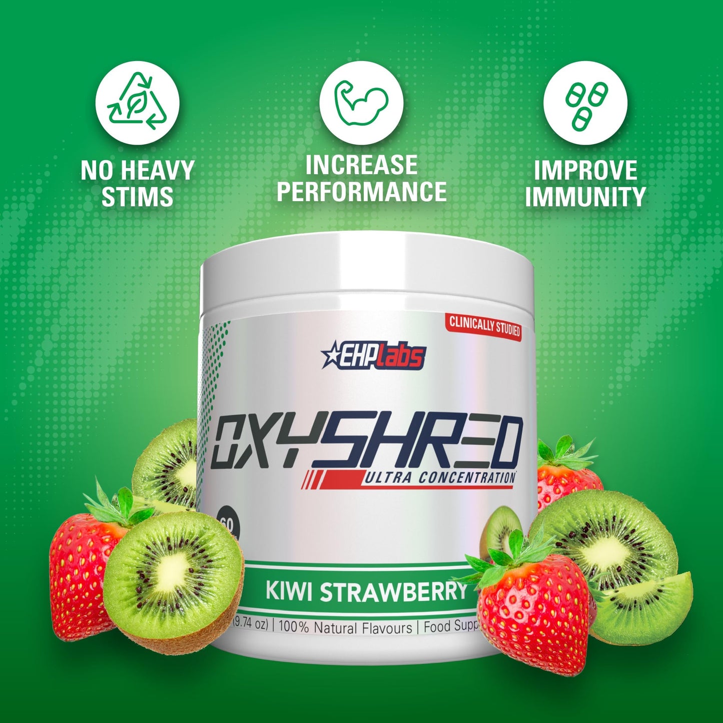 EHP Labs OxyShred Pre Workout Powder & Shredding Supplement - Preworkout Powder with L Glutamine & Acetyl L Carnitine, Energy Boost Drink - Passionfruit, 60 Servings
