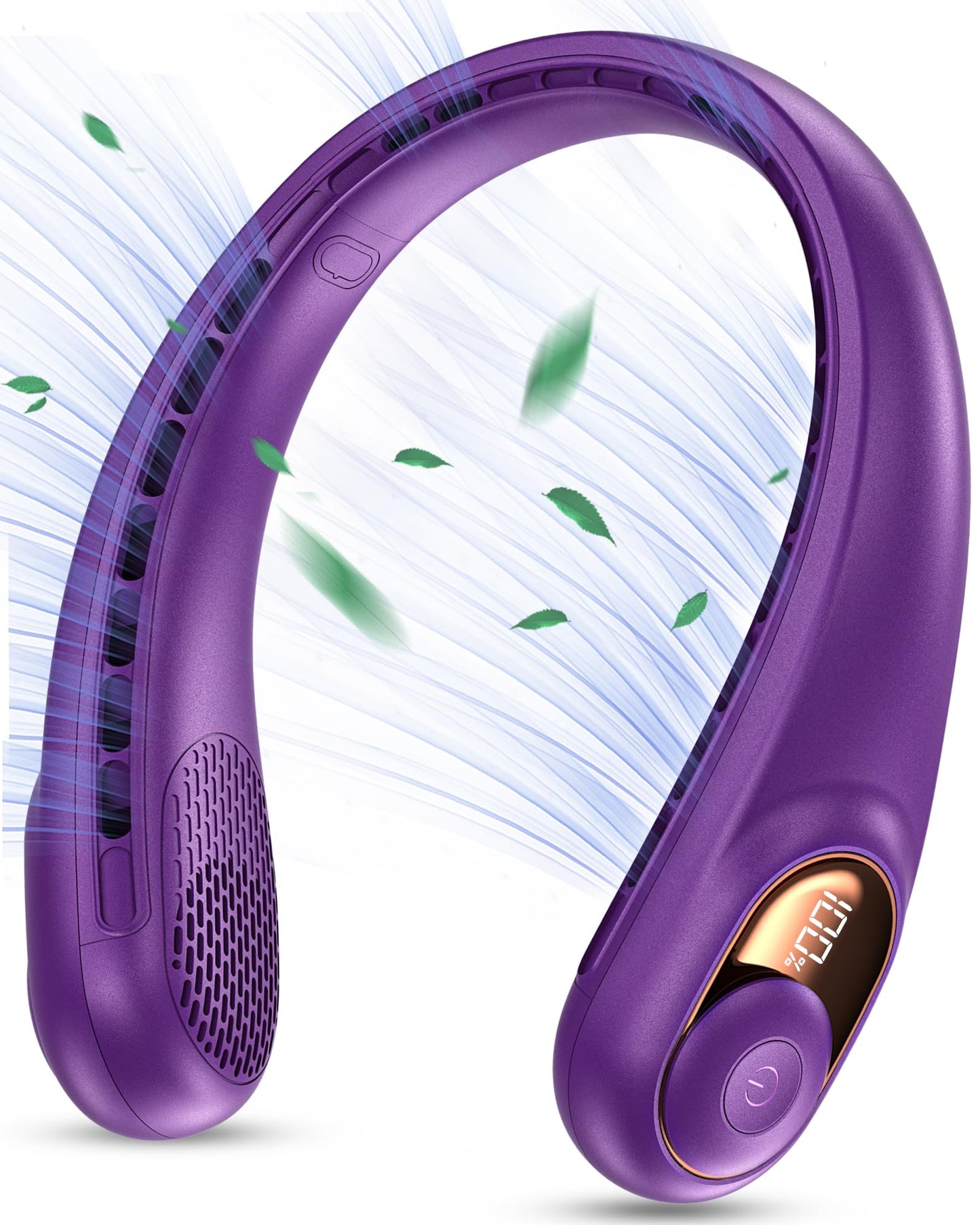 KIDEE Neck Fan, Portable Bladeless Neck Fans, Upgrade 360° Airflow, Super Quiet, 3 Speeds, 4000mAh Personal Wearable Neck Fan, Upgraded Cooling Air Volume USB Rechargeable Hands Free Fan