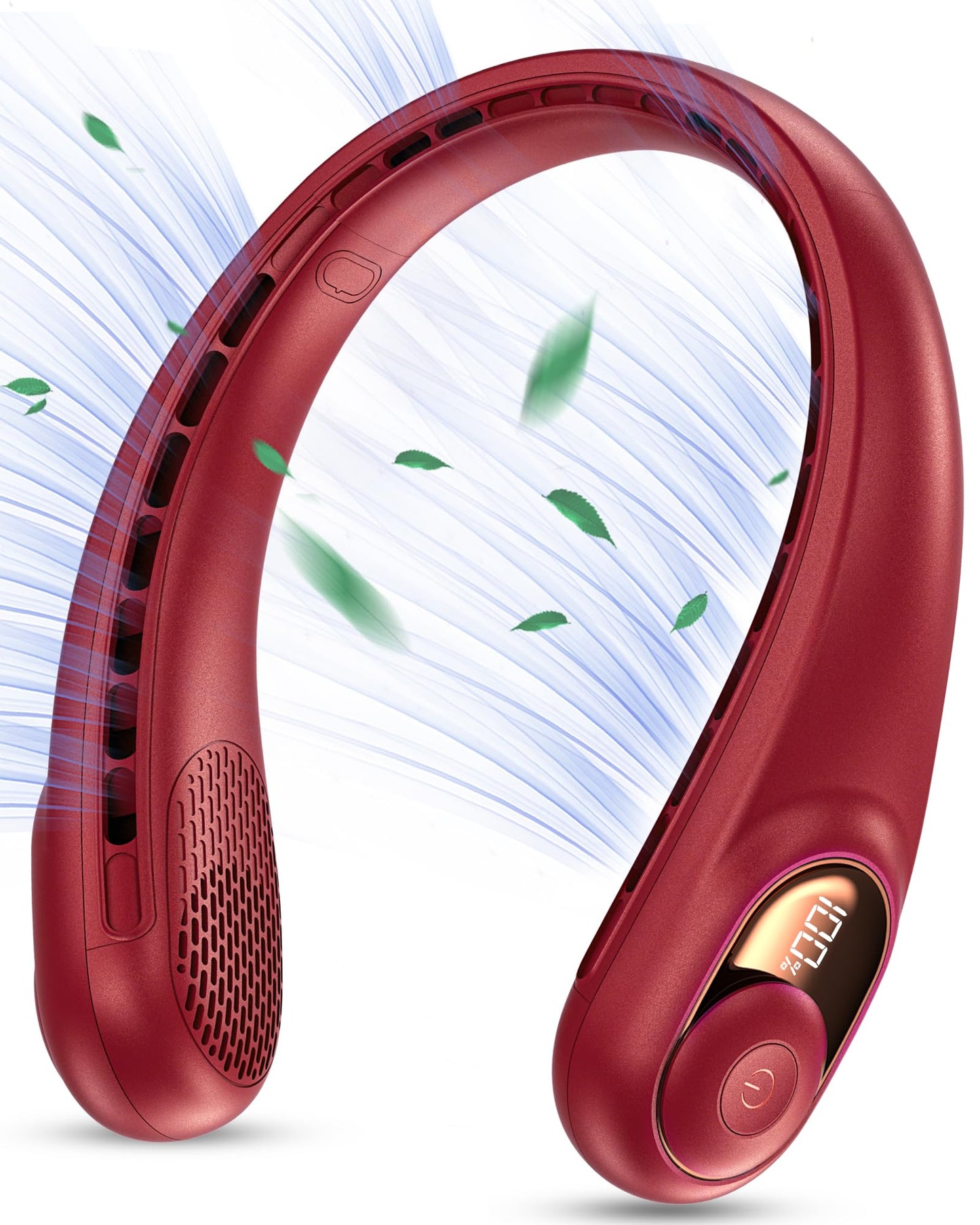 KIDEE Neck Fan, Portable Bladeless Neck Fans, Upgrade 360° Airflow, Super Quiet, 3 Speeds, 4000mAh Personal Wearable Neck Fan, Upgraded Cooling Air Volume USB Rechargeable Hands Free Fan