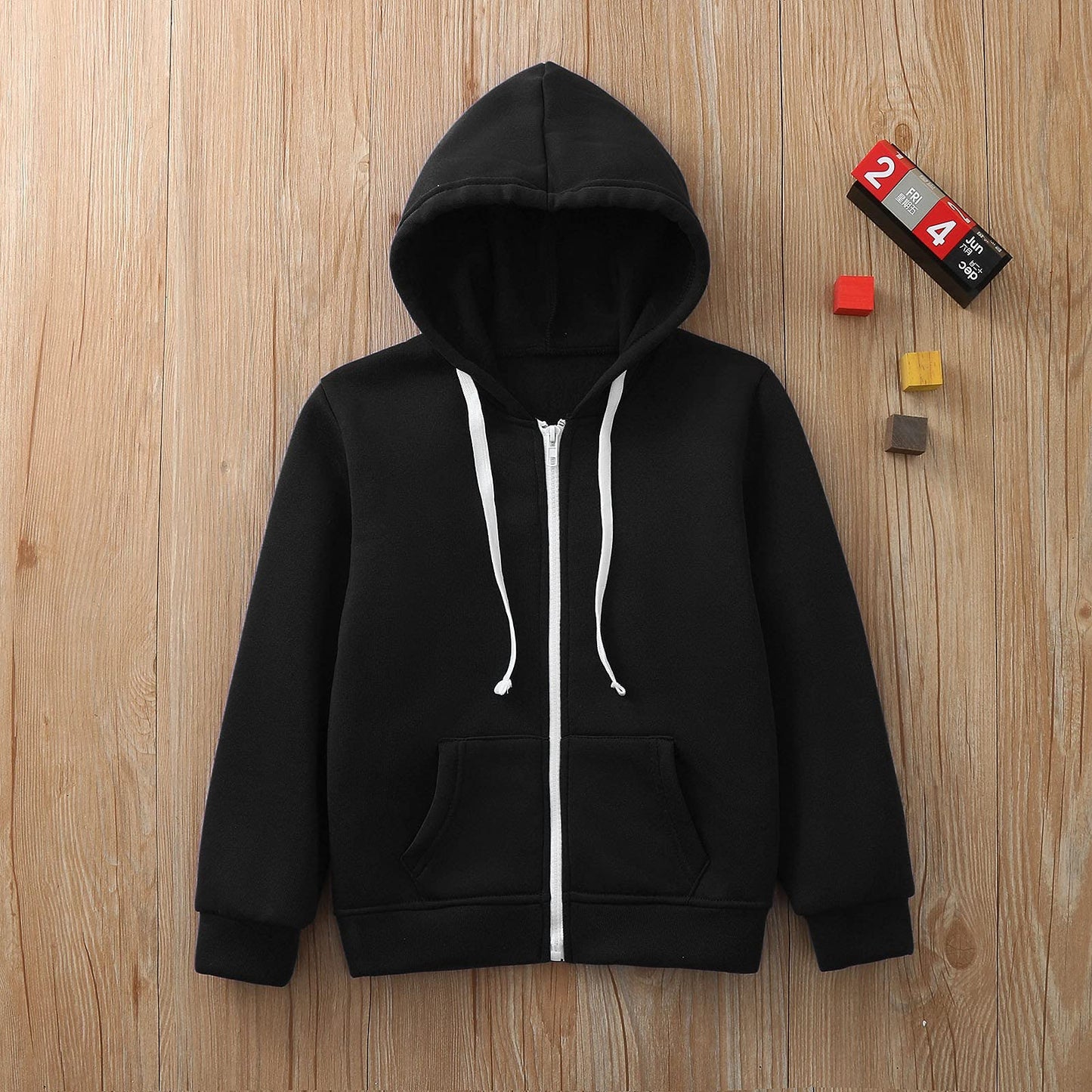 Kids Soft Brushed Zip Up Hoodie Casual Athletic Hooded Sweatshirts for Boys Girls Boys' Pullover Hooded