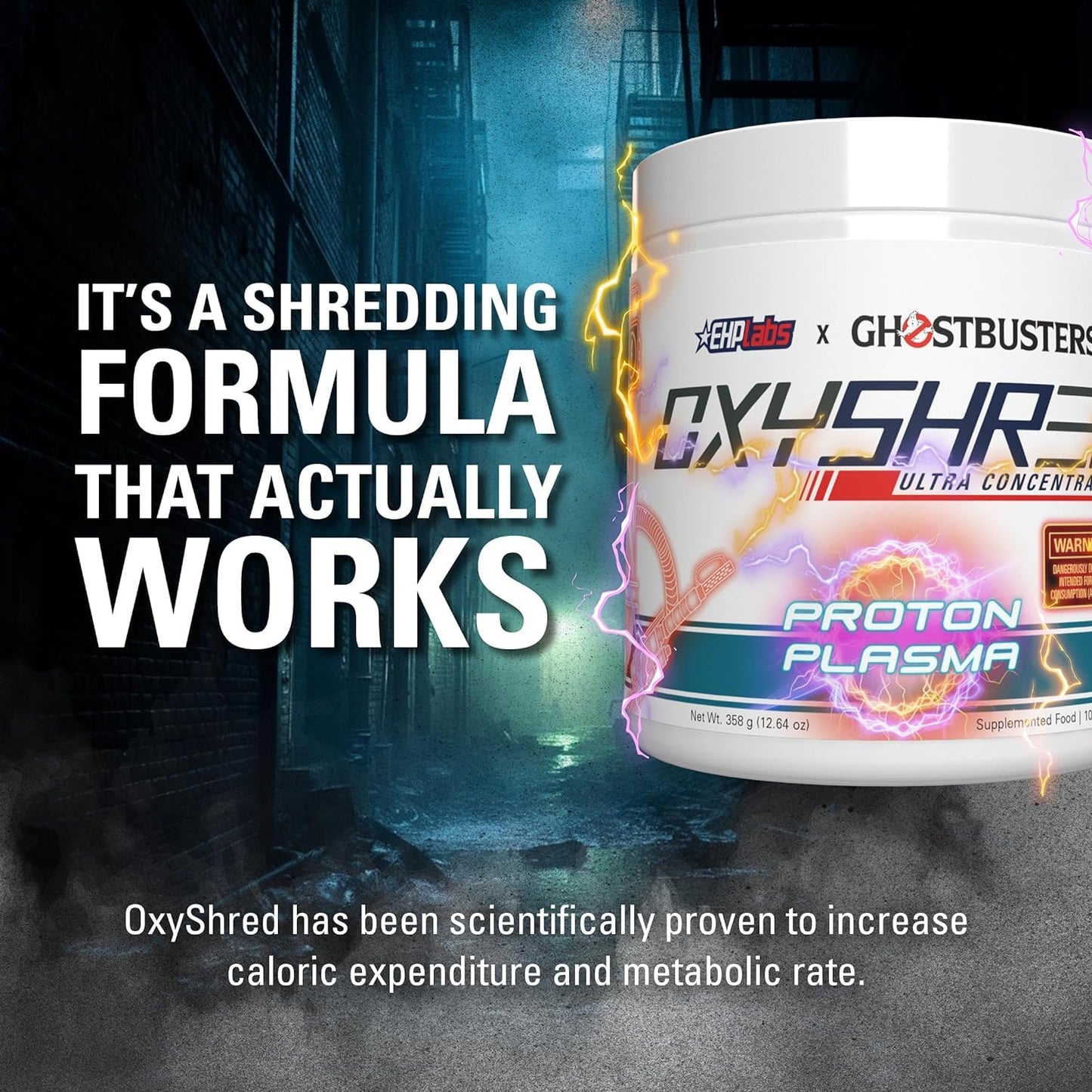 EHP Labs OxyShred Pre Workout Powder & Shredding Supplement - Preworkout Powder with L Glutamine & Acetyl L Carnitine, Energy Boost Drink - Passionfruit, 60 Servings