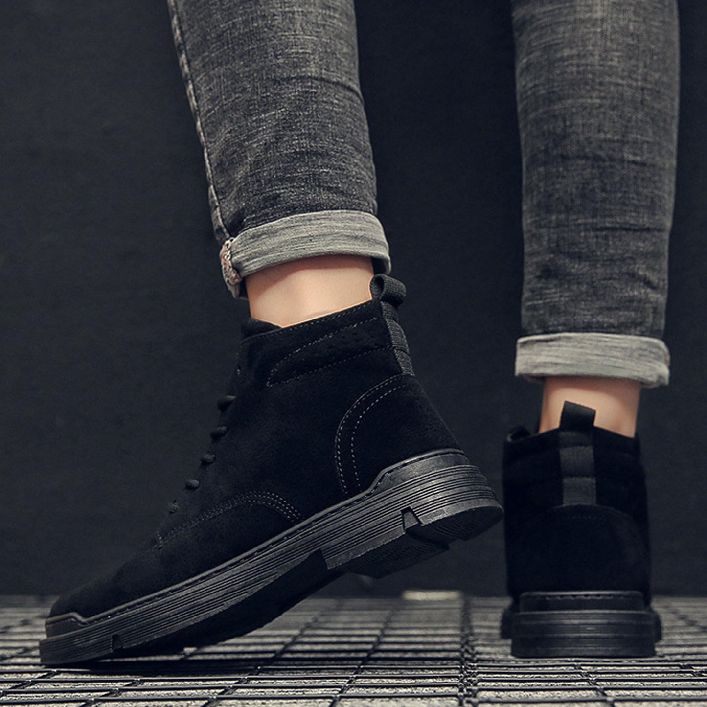 Men's Boots Lace Up Casual Breathable Thickened