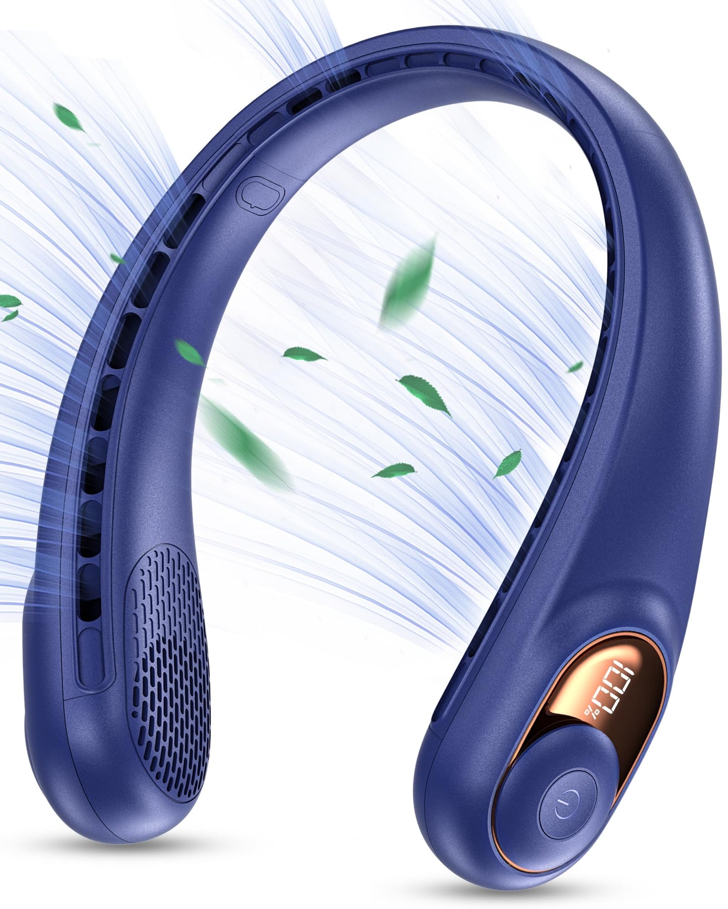 KIDEE Neck Fan, Portable Bladeless Neck Fans, Upgrade 360° Airflow, Super Quiet, 3 Speeds, 4000mAh Personal Wearable Neck Fan, Upgraded Cooling Air Volume USB Rechargeable Hands Free Fan