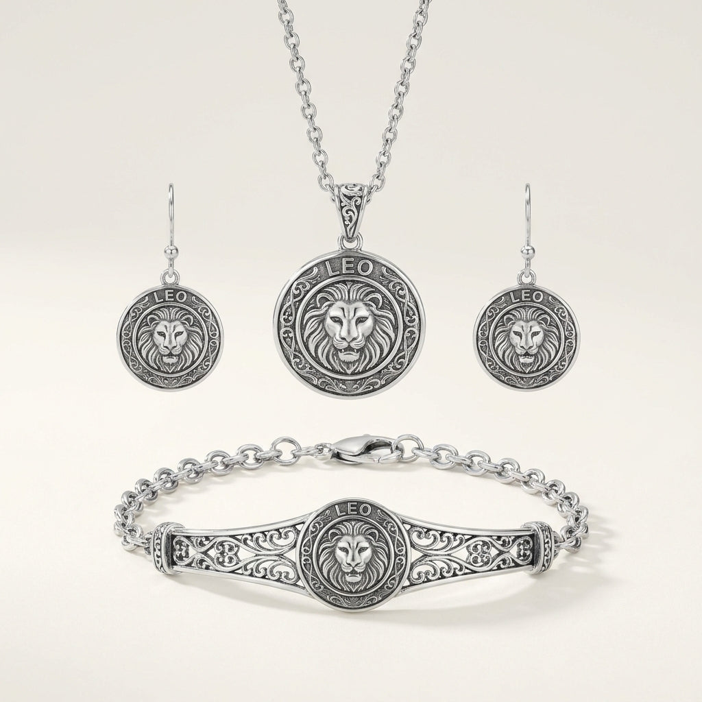 Sterling Silver Zodiac Astrology Jewelry Set - Zodiac Astrology Jewelry Set (Sterling Silver)