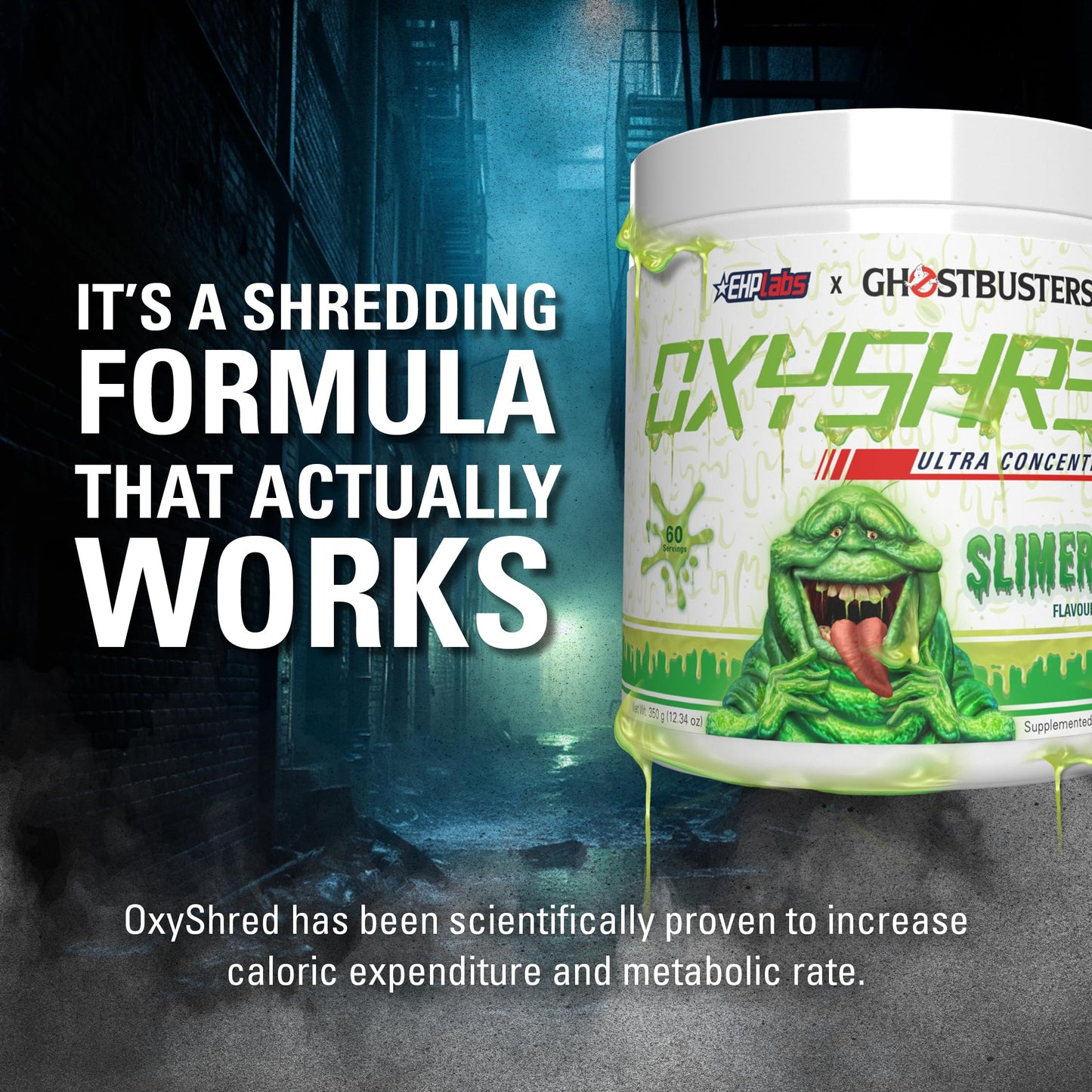 EHP Labs OxyShred Pre Workout Powder & Shredding Supplement - Preworkout Powder with L Glutamine & Acetyl L Carnitine, Energy Boost Drink - Passionfruit, 60 Servings