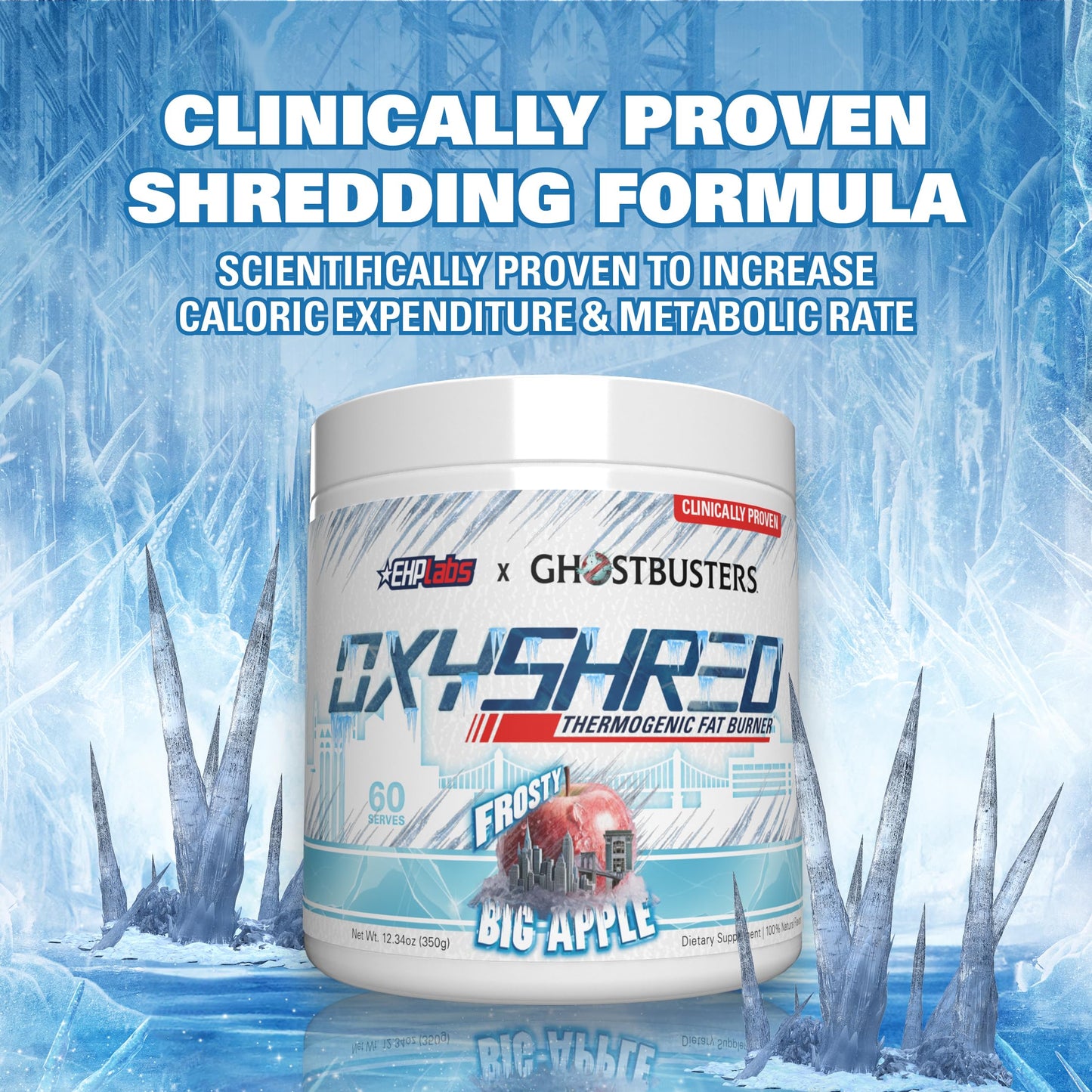 EHP Labs OxyShred Pre Workout Powder & Shredding Supplement - Preworkout Powder with L Glutamine & Acetyl L Carnitine, Energy Boost Drink - Passionfruit, 60 Servings
