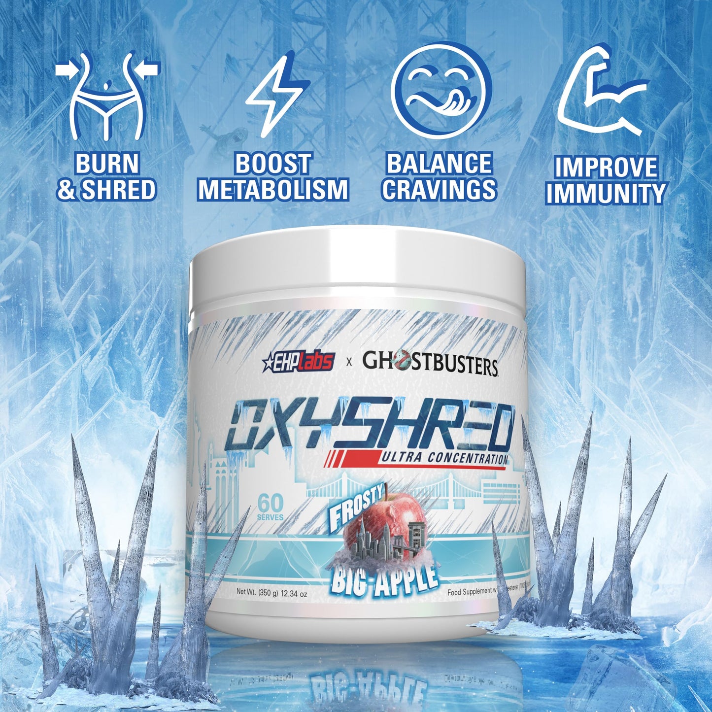 EHP Labs OxyShred Pre Workout Powder & Shredding Supplement - Preworkout Powder with L Glutamine & Acetyl L Carnitine, Energy Boost Drink - Passionfruit, 60 Servings