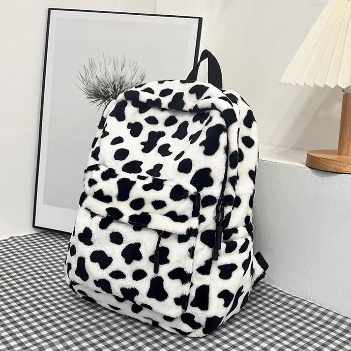 Gideon Collection — Leopard Plush Backpack