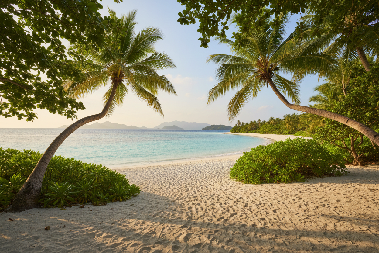 Father Son retreat tropical background