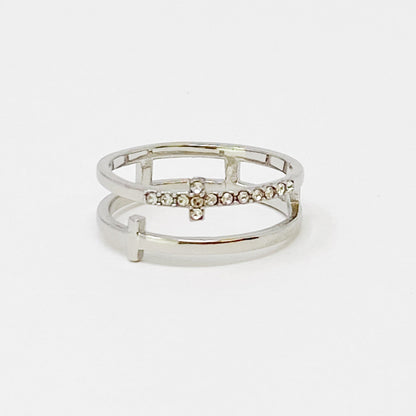 Forever Double Cross Ring
