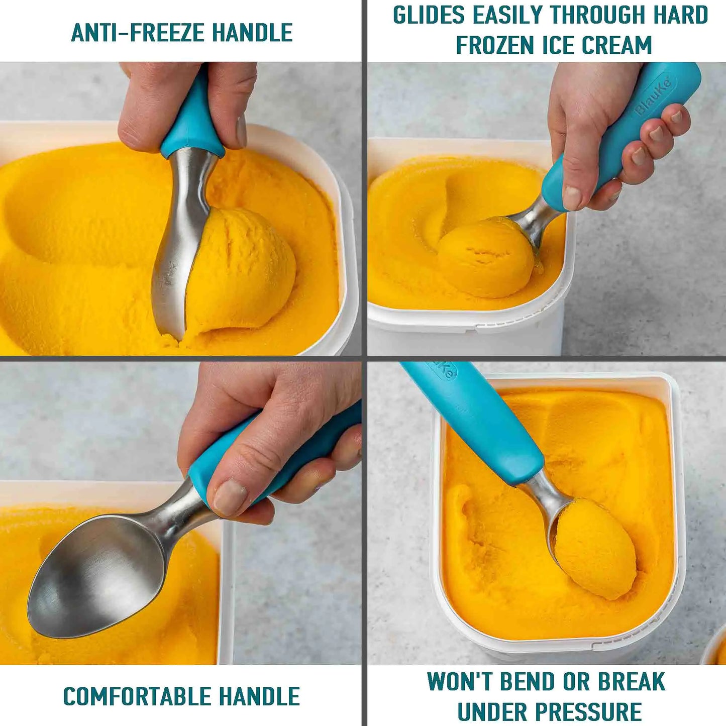 Stainless Steel Ice Cream Scoop - Professional Ice Scooper Aura Restored