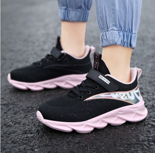 Lace-Up NYMY Girls Breathable Running Shoes Aura Restored