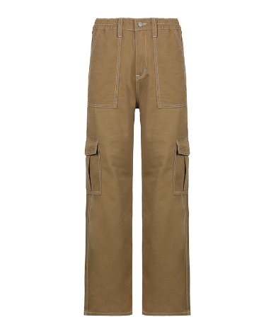 Cosmo Aura Cargo Solid Baggy Pants Aura Restored