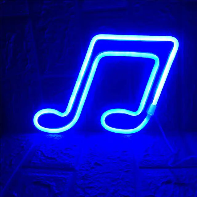 Musical Notes Neon Bar Lights Aura Restored