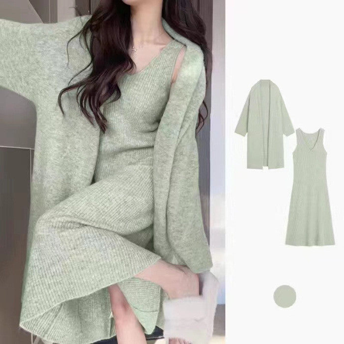 9DF Knitted Sweater Dress Suit Aura Restored