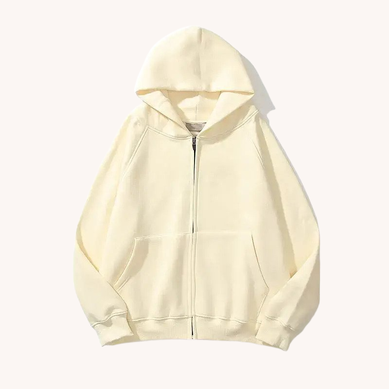 Guy Aura Plain Zip-Up Hoodie Aura Restored