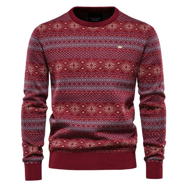 Guy Aura Spliced Cotton Men's Sweater Aura Restored