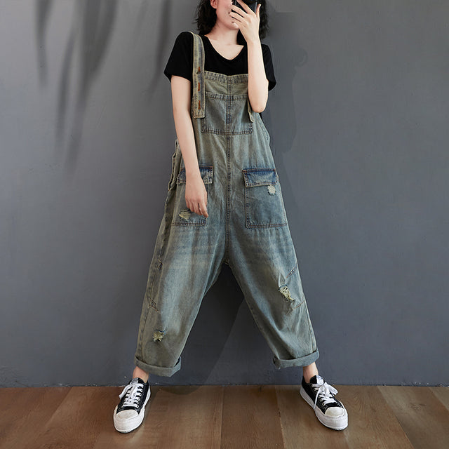 9DF Multi-Pockets Wide Leg Jumpsuit Aura Restored