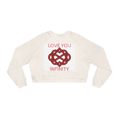 Women's Cropped Fleece Pullover infinite love Printify