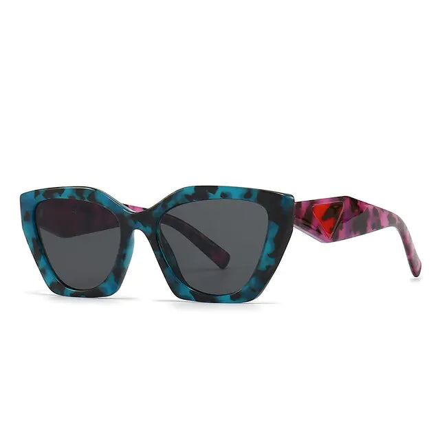 Woah!!! Retro Rectangular Cat Eye Sunglasses Aura Restored