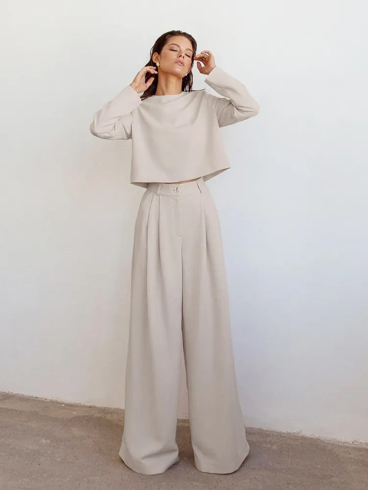 9DF Vintage Wide-Leg Palazzo Pants Aura Restored