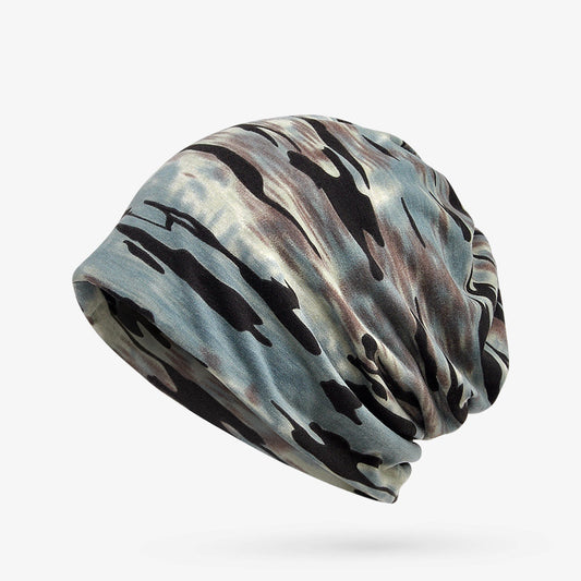 Unisex Camouflage Beanies Hats For Men and Women Flexible Turban Hats Ring Scarf Hip Hop Skullies Beanies Hedging Cap Aura Restored