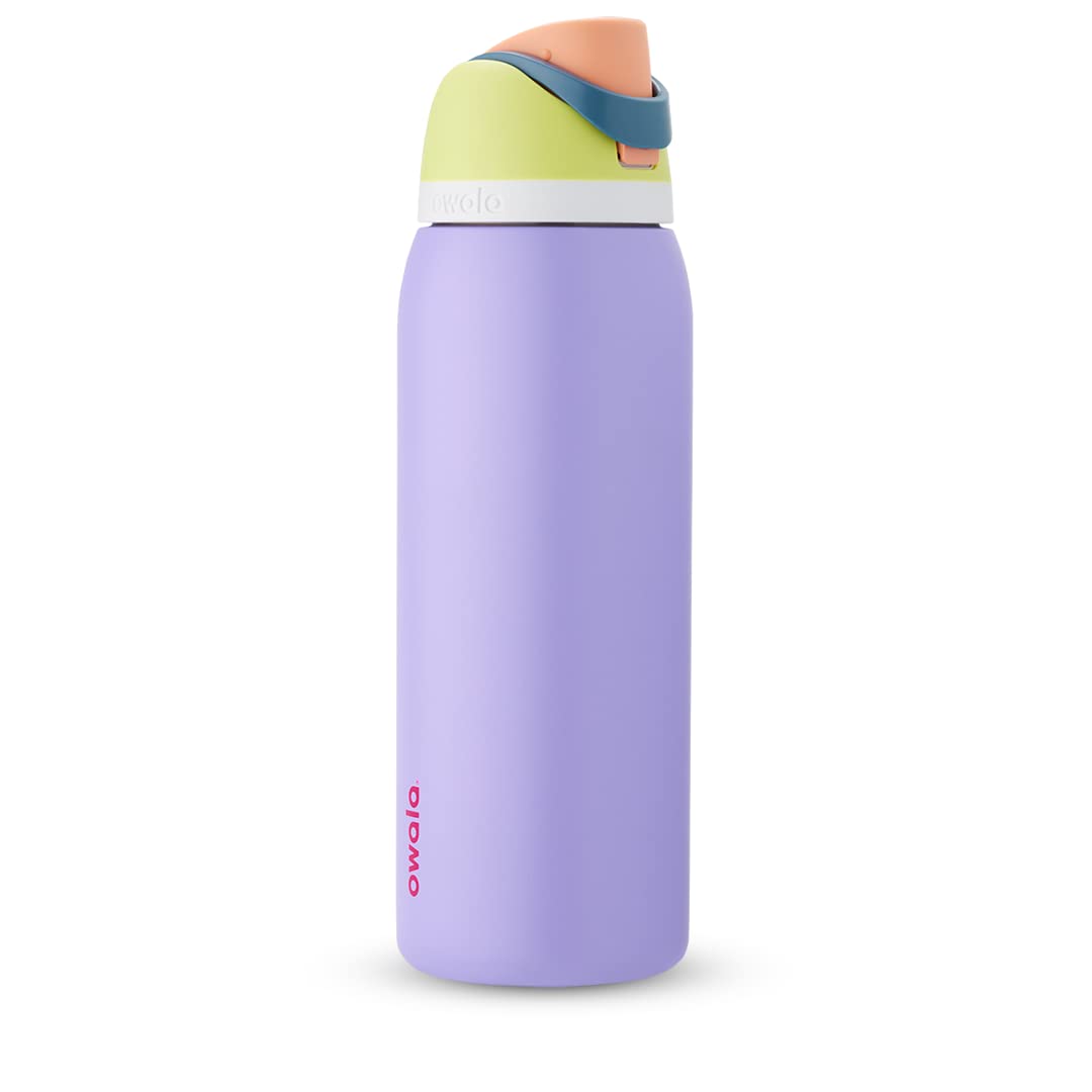 Push It Collection Owala FreeSip Insulated Stainless Steel Water Bottle with Straw for Sports and Travel, BPA-Free, 24-oz, Boneyard Aura Restored