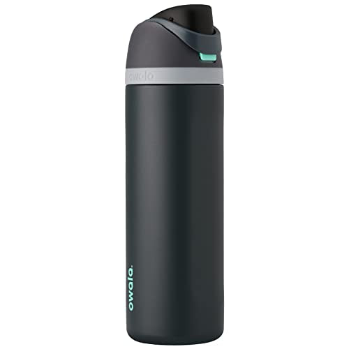 Push It Collection Owala FreeSip Insulated Stainless Steel Water Bottle with Straw for Sports and Travel, BPA-Free, 24-oz, Boneyard Aura Restored