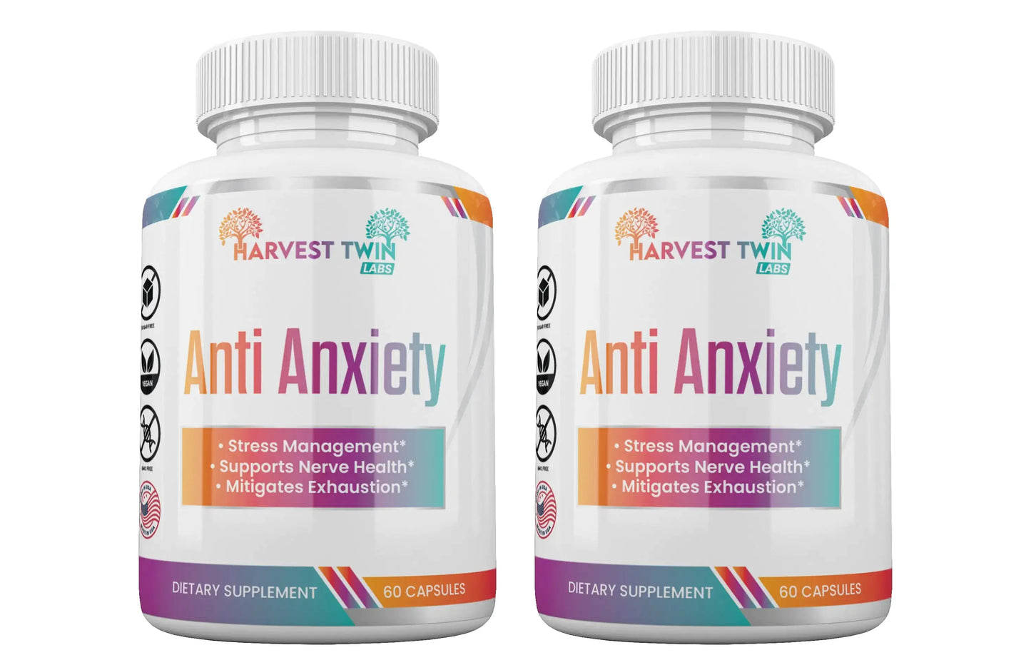 Anti-Anxiety Supplement for Stress Reduction, Cortisol Levels, Relaxation, and Mood Balance Aura Restored