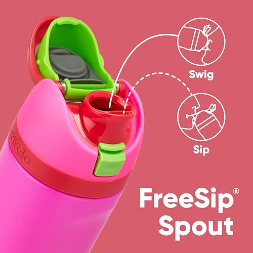 Push It Collection Owala FreeSip Insulated Stainless Steel Water Bottle with Straw for Sports and Travel, BPA-Free, 24-oz, Boneyard Aura Restored