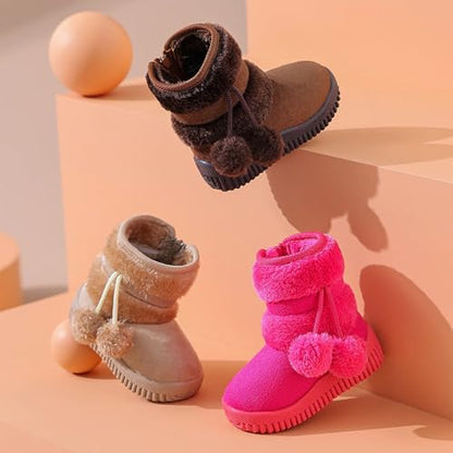 IWIHMIV Girl Toddler Winter Snow Boots