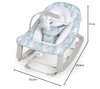 Aura Restored Ingenuity Keep Cozy 3-in-1 baby bouncer with toy bar, vibrating seat, suitable for infants to toddlers up to 40 lbs.
