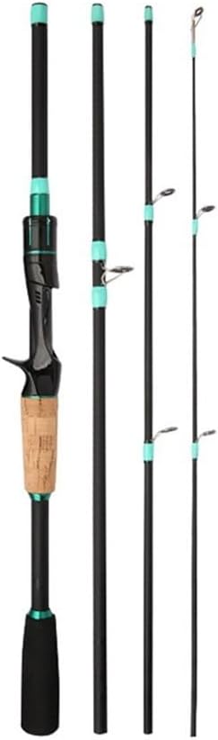 Fiberglass Spinner Baitcasting Fishing Rod with 4/5 Sections, Strong Waist Strength and Resilience, Smooth Line Guides, 2500g Load Capacity, for Lure Fishing in Freshwater or Saltwater