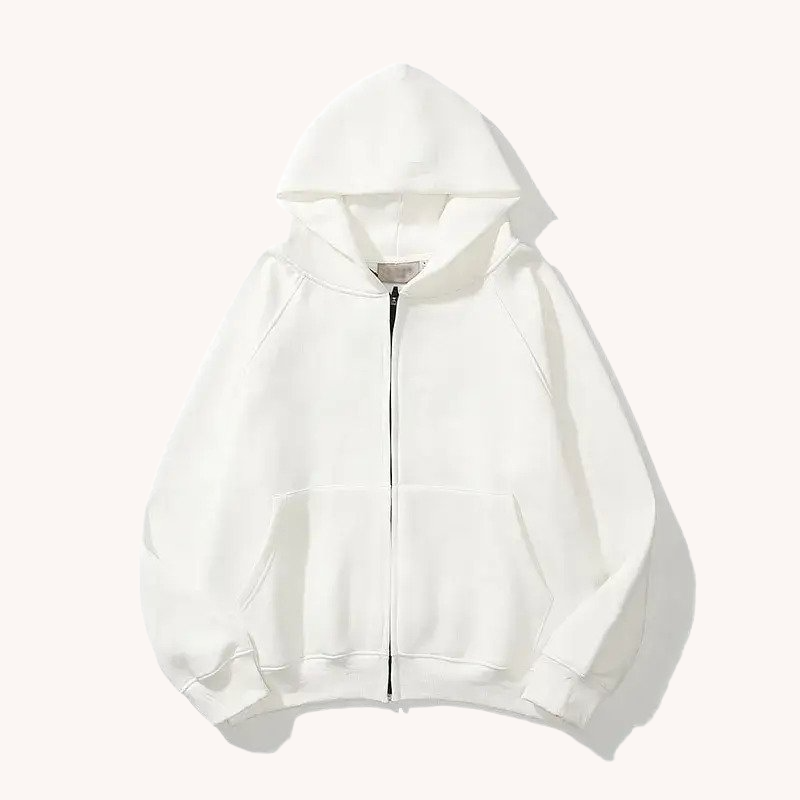 Guy Aura Plain Zip-Up Hoodie Aura Restored