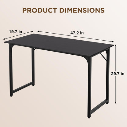 PayLessHere 32/39/47 inch Computer Desk Study Writing Table, Adjustable feet, Modern Furniture for Home Office (1, Brown, 32 inch)