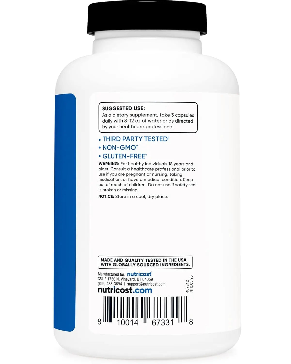 Nutricost Nitric Oxide Booster Capsules — 2250mg