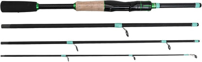 Fiberglass Spinner Baitcasting Fishing Rod with 4/5 Sections, Strong Waist Strength and Resilience, Smooth Line Guides, 2500g Load Capacity, for Lure Fishing in Freshwater or Saltwater