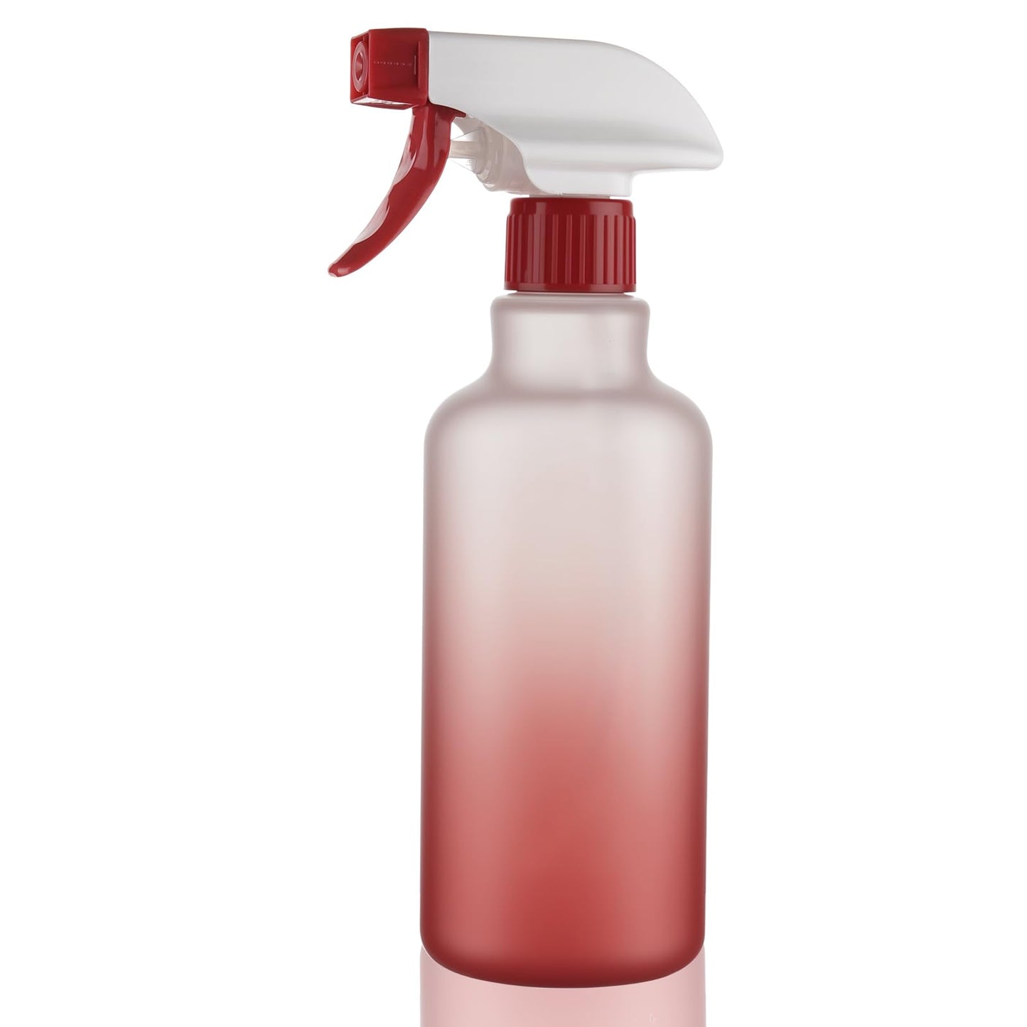 Aura Restored 12 oz heavy duty plastic spray bottles for cleaning supplies, shown with spray nozzle and transparent container