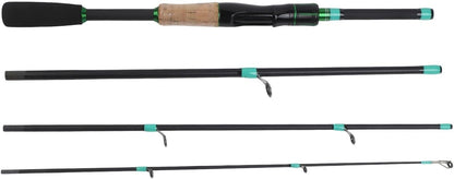 Fiberglass Spinner Baitcasting Fishing Rod with 4/5 Sections, Strong Waist Strength and Resilience, Smooth Line Guides, 2500g Load Capacity, for Lure Fishing in Freshwater or Saltwater