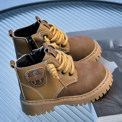 Aura Restored toddler snow boots for boys and girls, soft lined winter shoes with cozy warm insulation and non-slip soles.