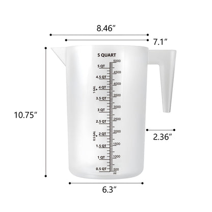 Laser-Etched Measuring Cup Set, 16 oz & 8 oz Cup Clear Plastic