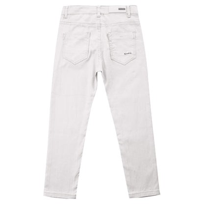 Children Boy's Skinny Chino Pants Kids Cute School Uniform Elastic Waist Straight Pants Stretchy Jeans
