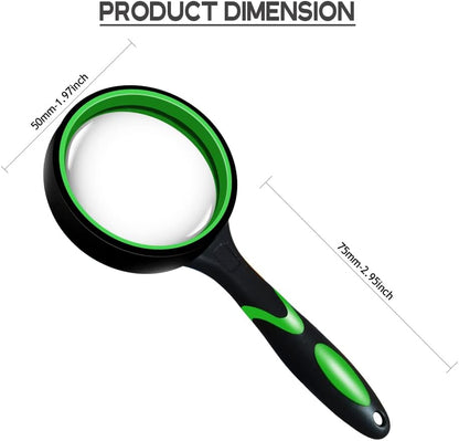 Magnifying Glass, 10X Handheld Reading Magnifier