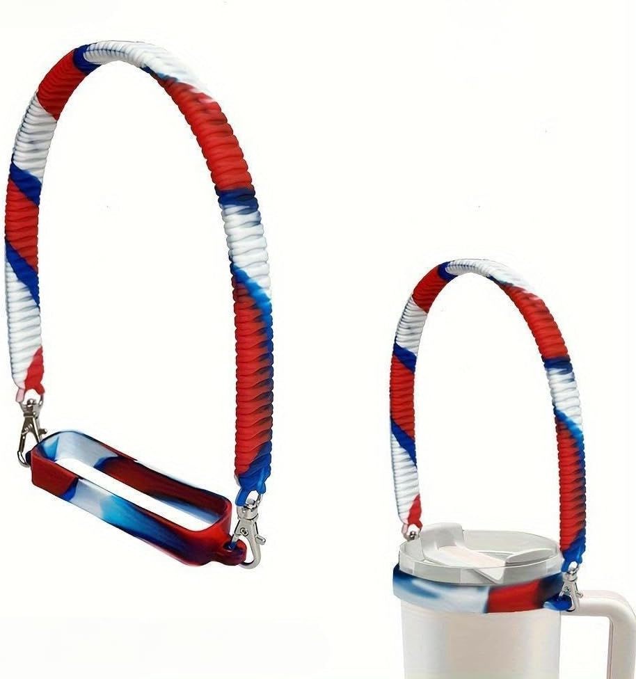 Sports Water Bottle Decorative Accessories of Stanley Cup Tumblers Essentials Cup Strap and Flower Jewelry Charms Set for 14oz, 30oz, 40oz