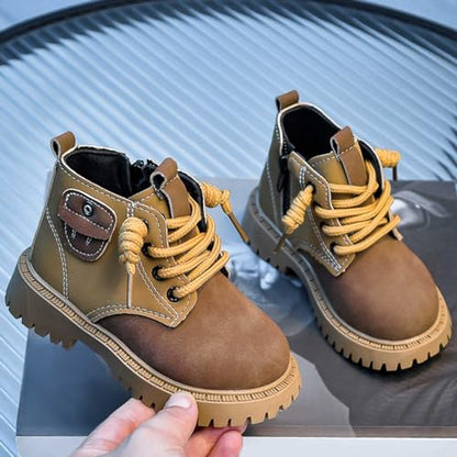 Aura Restored toddler winter snow boots for boys and girls, soft lined warm shoes for infants and prewalkers, cozy crib shoes.