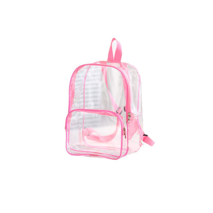 Clear Backpack Large Capacity Transparent Shoulder Backpack Transparent Packets Plastic Backpack (Black)