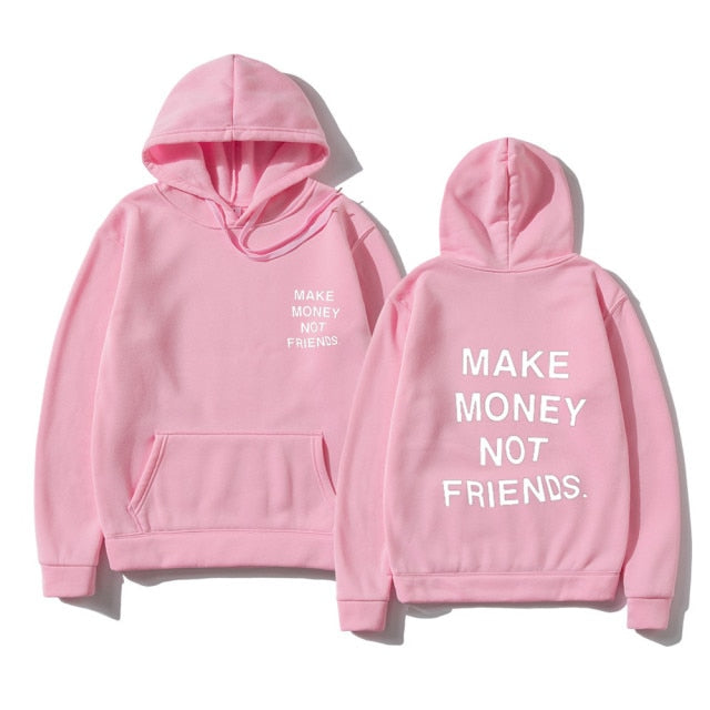 RG40 MAKE MONEY NOT FRIENDS Hoodies Aura Restored