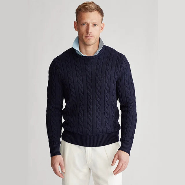 Guy Aura Men's Wool Casual Sweater Aura Restored