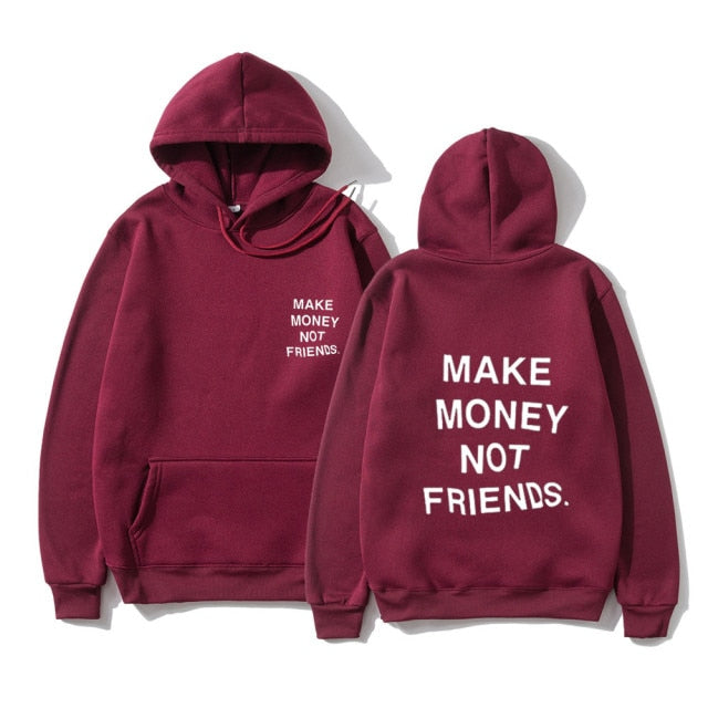 RG40 MAKE MONEY NOT FRIENDS Hoodies Aura Restored