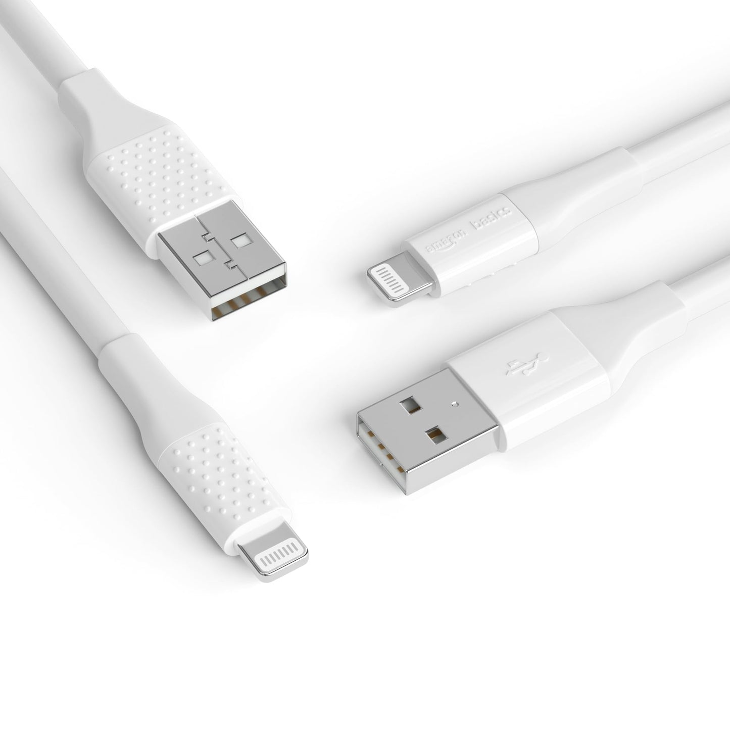 Amazon Basics - 1-Pack USB-A to Lightning ABS Charger Cable, MFi Certified for Apple iPhone 14 13 12 11 X Xs Pro, Pro Max, Plus, iPad, 10,000 Bend Lifespan, 10 Foot, White